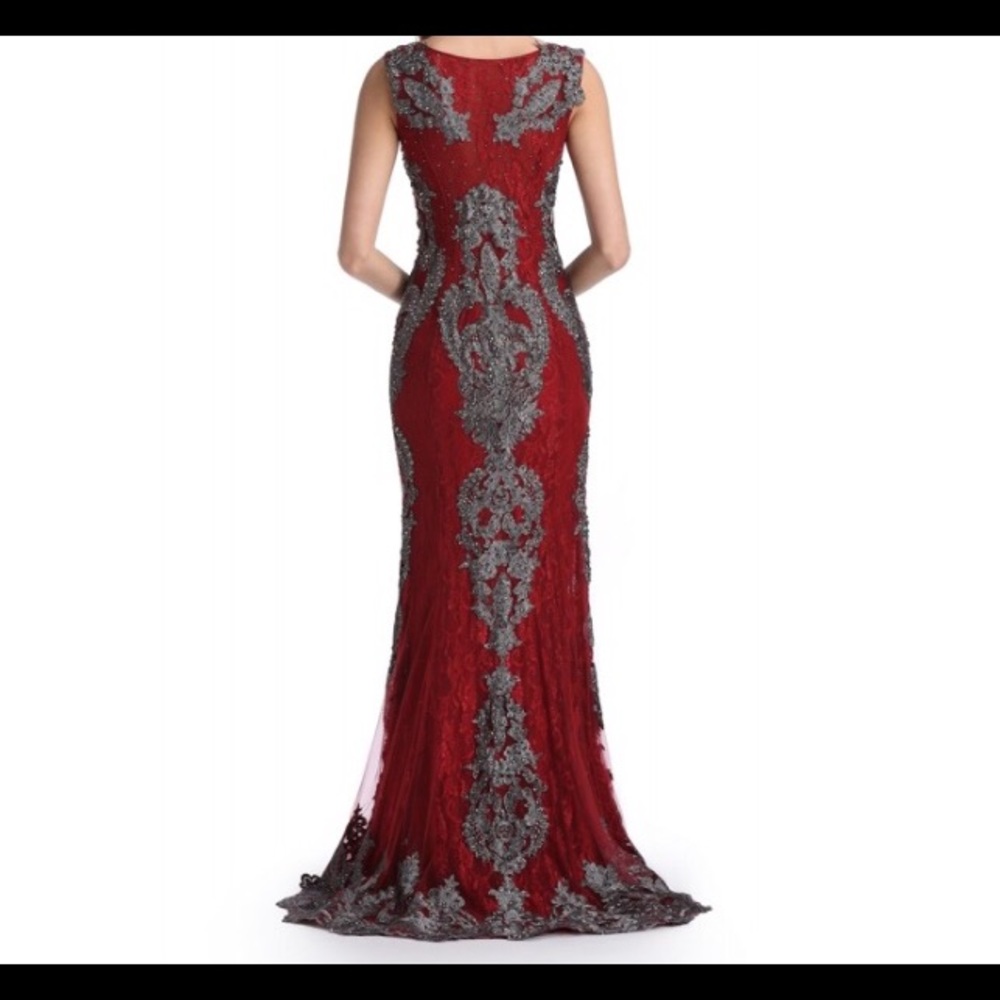 Romance Couture Red/Deep Red/Burgundy Dress Size 4